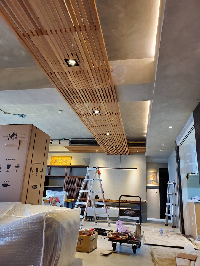 順檍工程行台北・新北室內裝修｜造型天花板與燈光整合現場紀錄 02